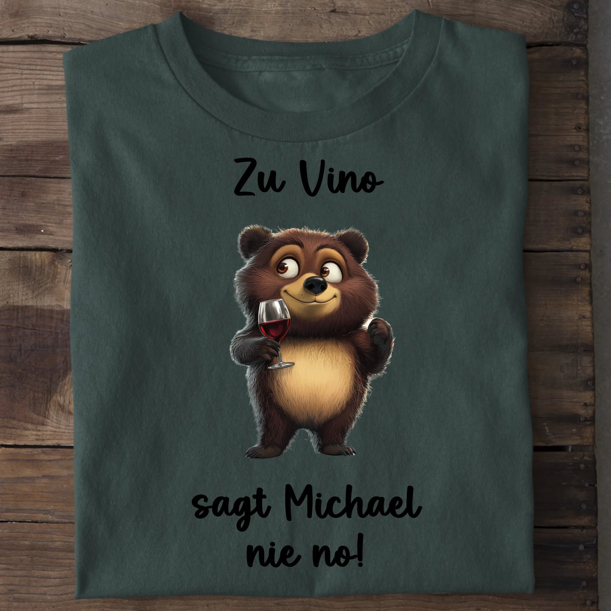 Zu Vino sag ich nie no! - Organic Men's Shirt (personalisierbar) Crafter T-Shirt ST ST Bottled-Green