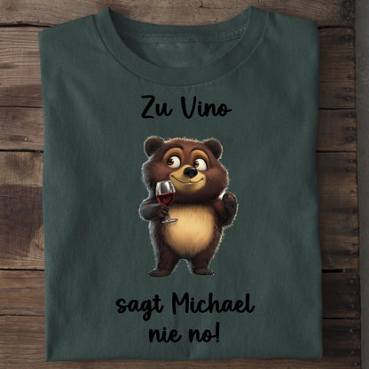 Zu Vino sag ich nie no! - Organic Men's Shirt (personalisierbar) Crafter T-Shirt ST ST Bottled-Green