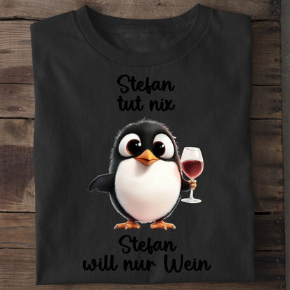 Ich will nur Wein - Organic Men's Shirt (personalisierbar) Crafter T-Shirt ST ST Black