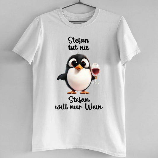Ich will nur Wein - Organic Men's Shirt (personalisierbar)