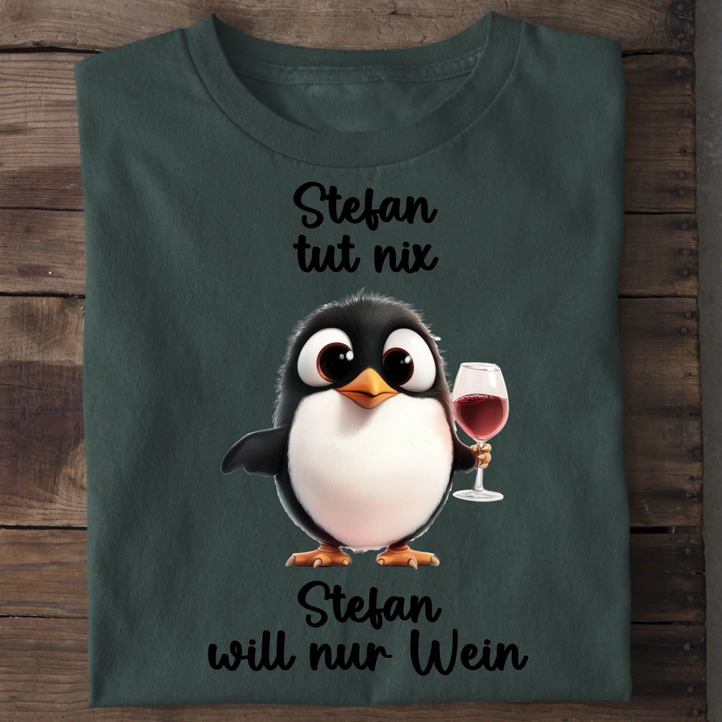 Ich will nur Wein - Organic Men's Shirt (personalisierbar) Crafter T-Shirt ST ST Bottled-Green