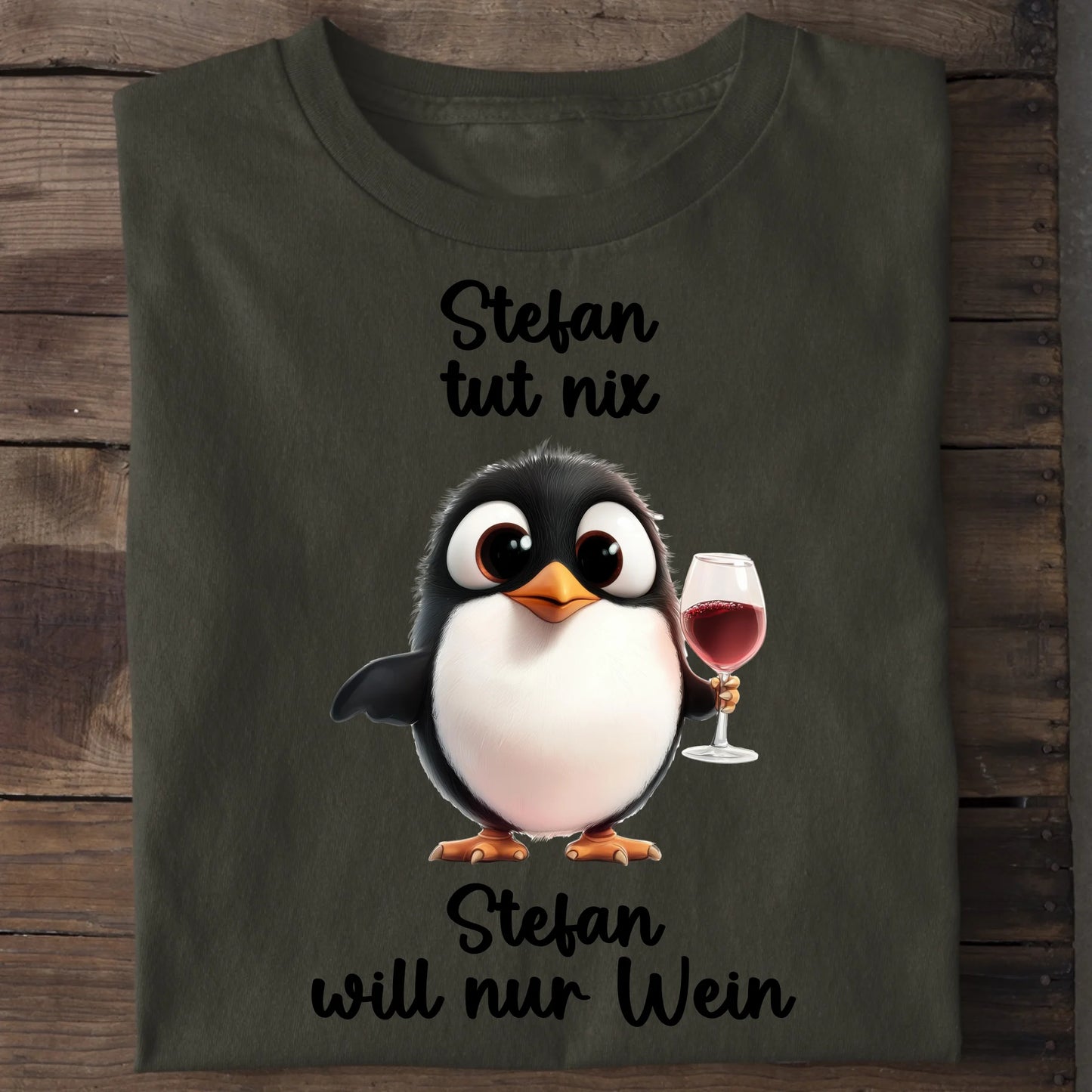 Ich will nur Wein - Organic Men's Shirt (personalisierbar) Crafter T-Shirt ST ST Khaki