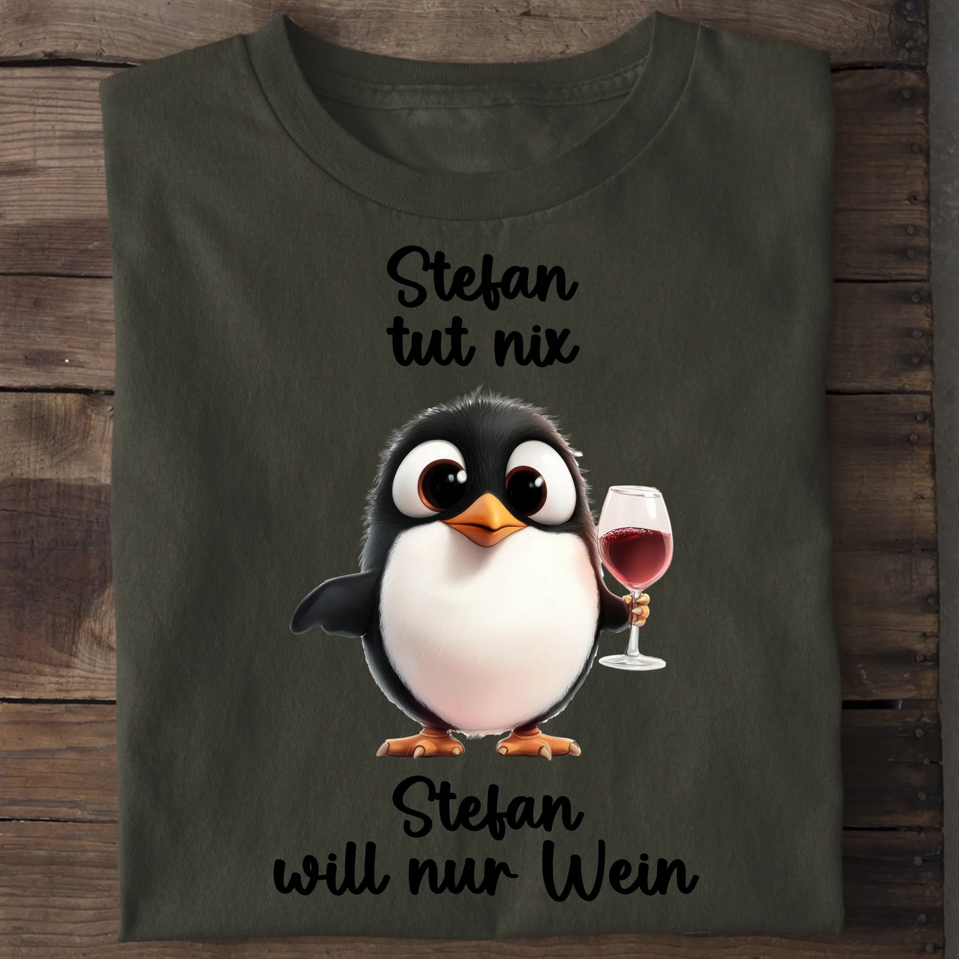 Ich will nur Wein - Organic Men's Shirt (personalisierbar) Crafter T-Shirt ST ST Khaki