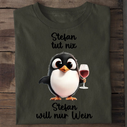 Ich will nur Wein - Organic Men's Shirt (personalisierbar) Crafter T-Shirt ST ST Khaki