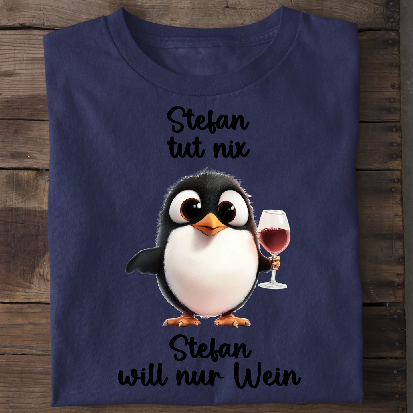 Ich will nur Wein - Organic Men's Shirt (personalisierbar) Crafter T-Shirt ST ST French-Navy