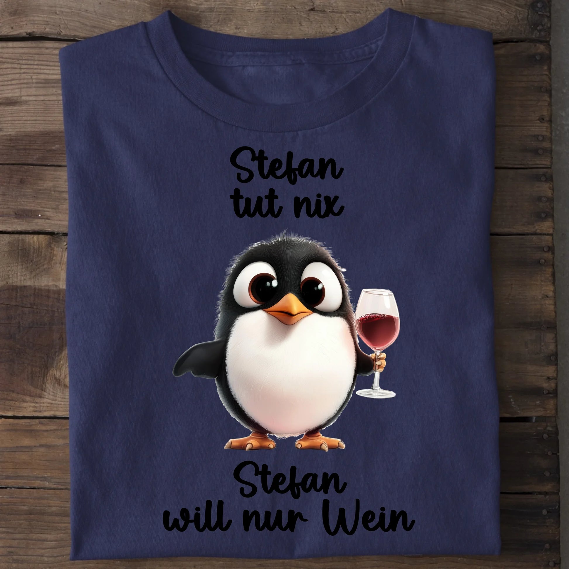 Ich will nur Wein - Organic Men's Shirt (personalisierbar) Crafter T-Shirt ST ST French-Navy