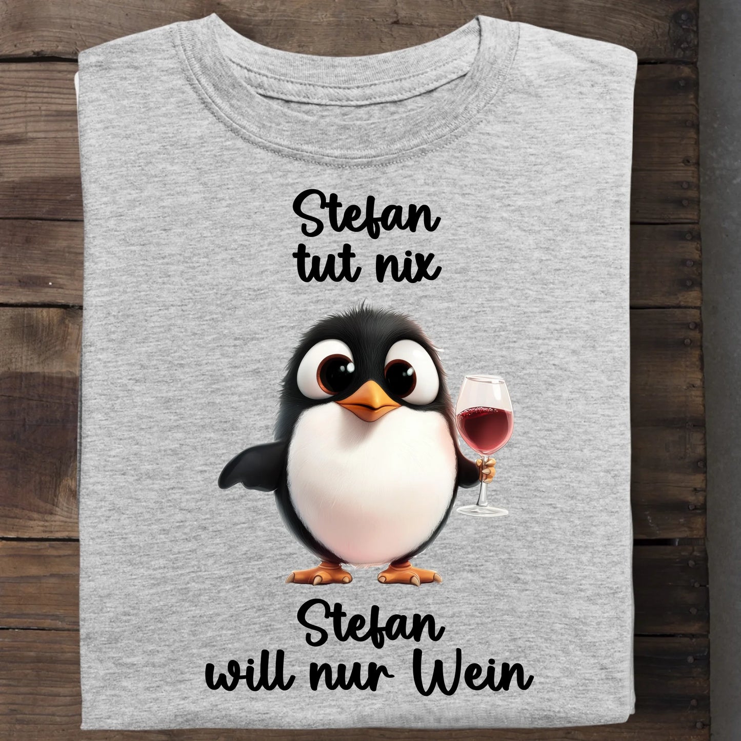 Ich will nur Wein - Organic Men's Shirt (personalisierbar) Crafter T-Shirt ST ST Heather-Grey
