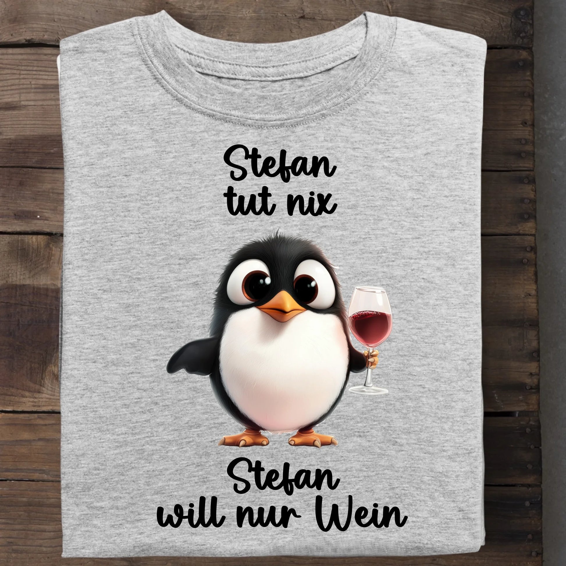 Ich will nur Wein - Organic Men's Shirt (personalisierbar) Crafter T-Shirt ST ST Heather-Grey