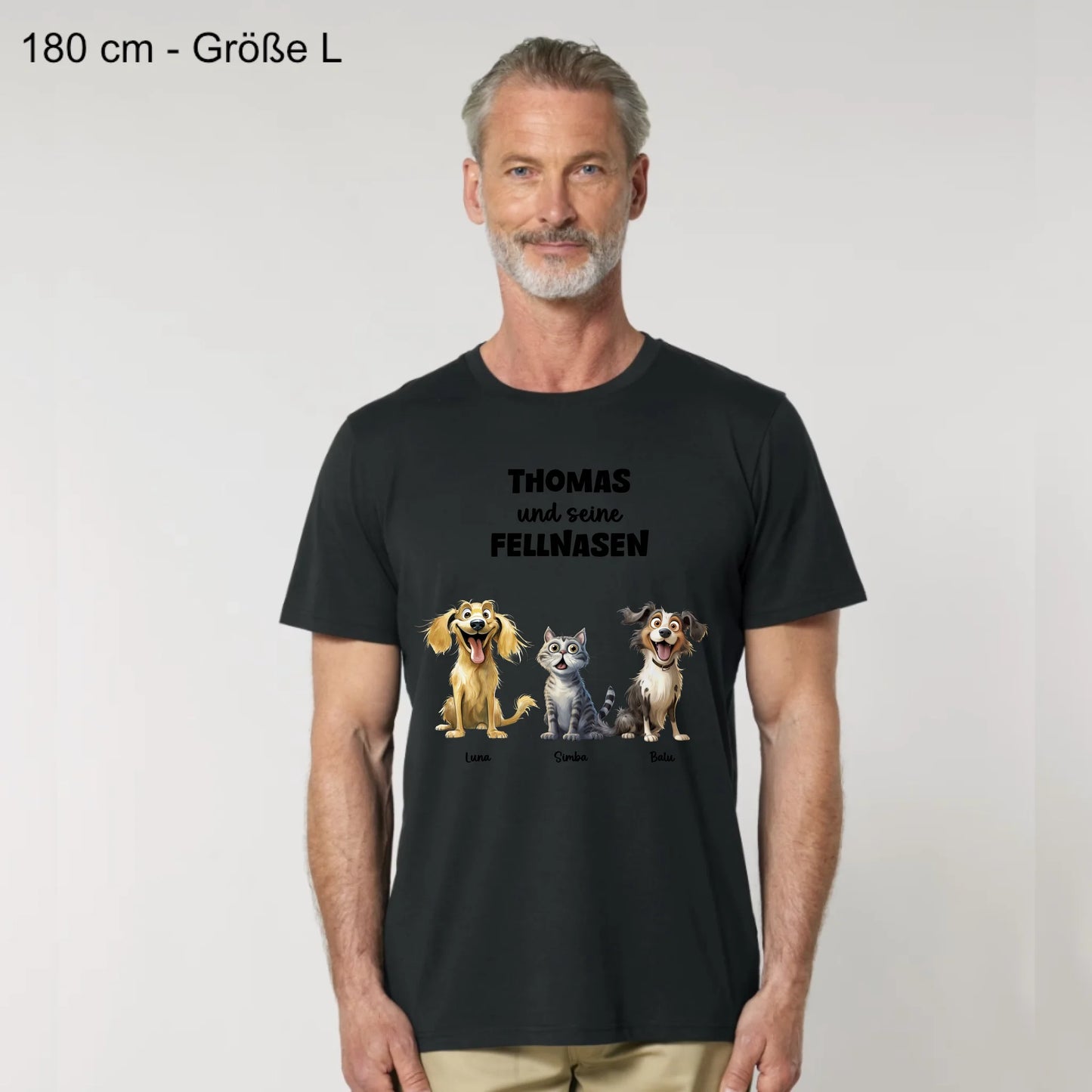 Meine Fellnasen - Organic Men's Shirt (personalisierbar)