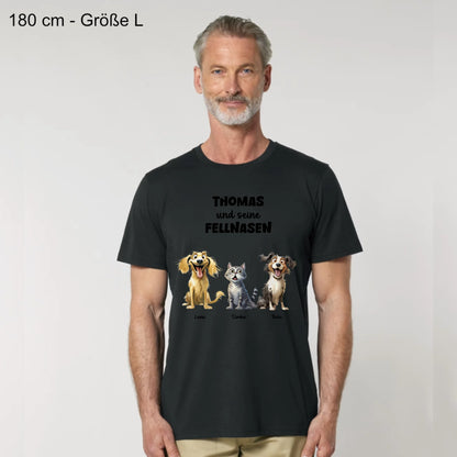 Meine Fellnasen - Organic Men's Shirt (personalisierbar)