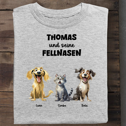 Meine Fellnasen - Organic Men's Shirt (personalisierbar) Crafter T-Shirt ST ST Heather-Grey