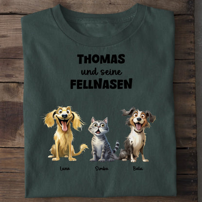 Meine Fellnasen - Organic Men's Shirt (personalisierbar) Crafter T-Shirt ST ST Bottled-Green