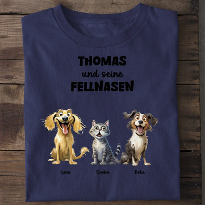 Meine Fellnasen - Organic Men's Shirt (personalisierbar) Crafter T-Shirt ST ST French-Navy