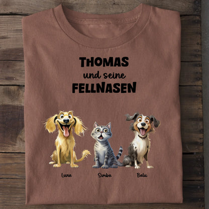 Meine Fellnasen - Organic Men's Shirt (personalisierbar) Crafter T-Shirt ST ST Heritage-Brown