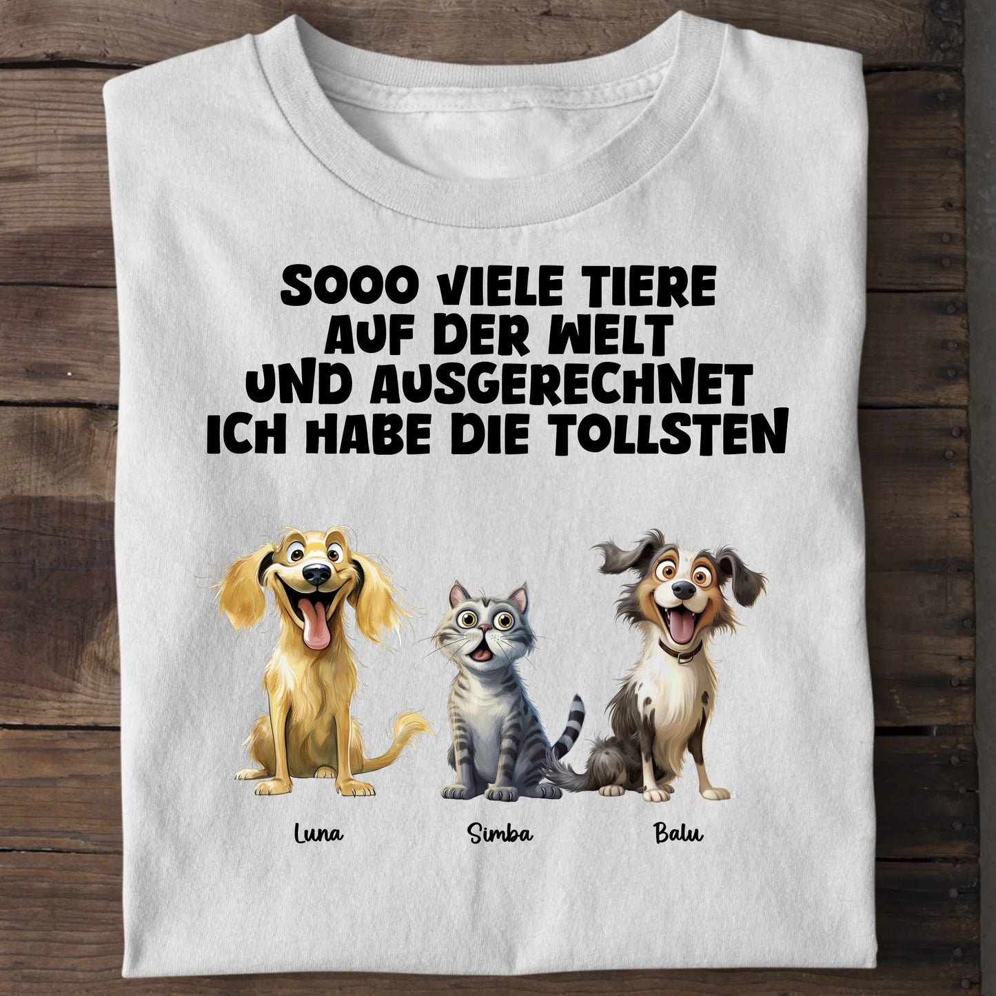 Sooo viele Tiere - Organic Men's Shirt (personalisierbar) Crafter T-Shirt ST ST White