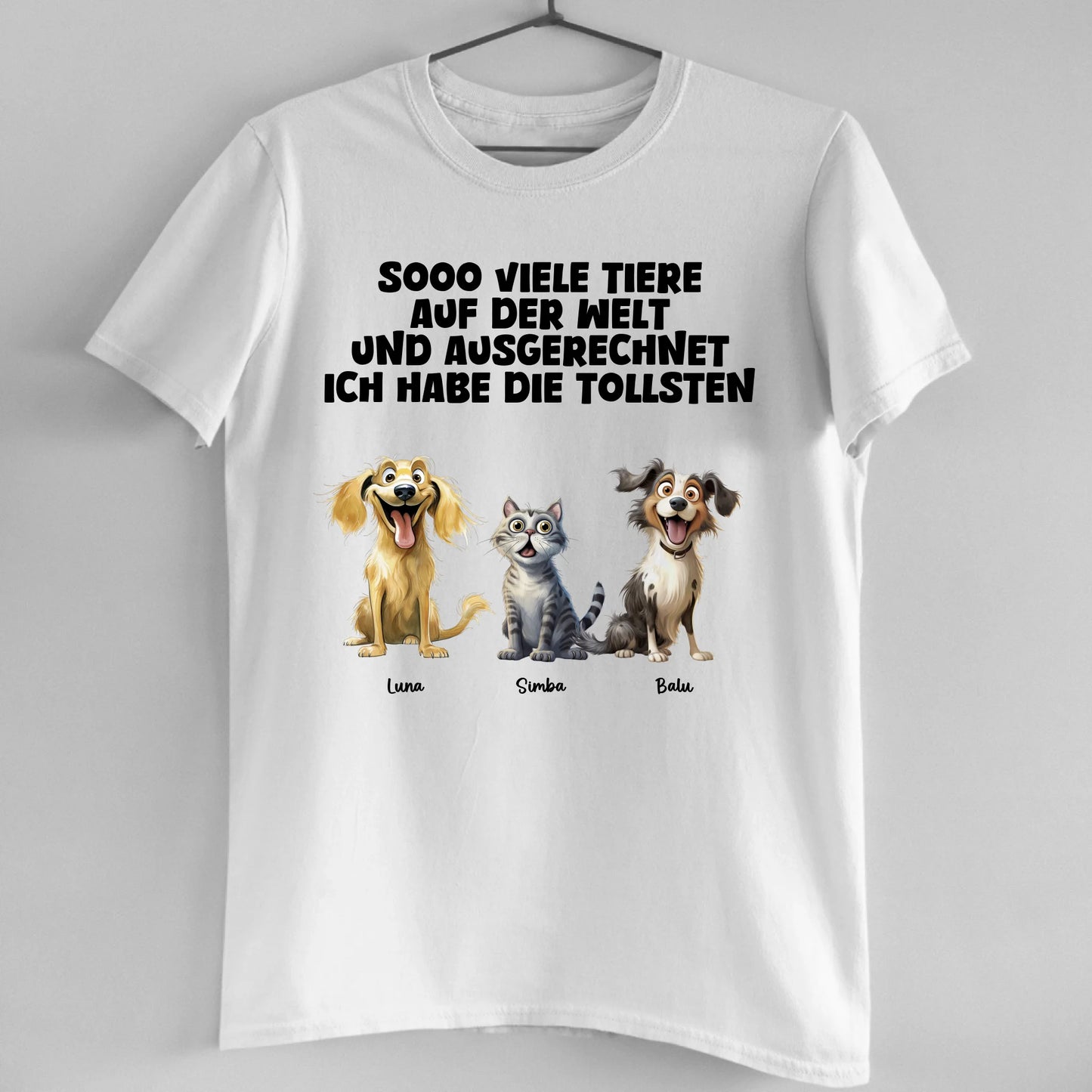Sooo viele Tiere - Organic Men's Shirt (personalisierbar)