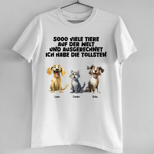 Sooo viele Tiere - Organic Men's Shirt (personalisierbar)