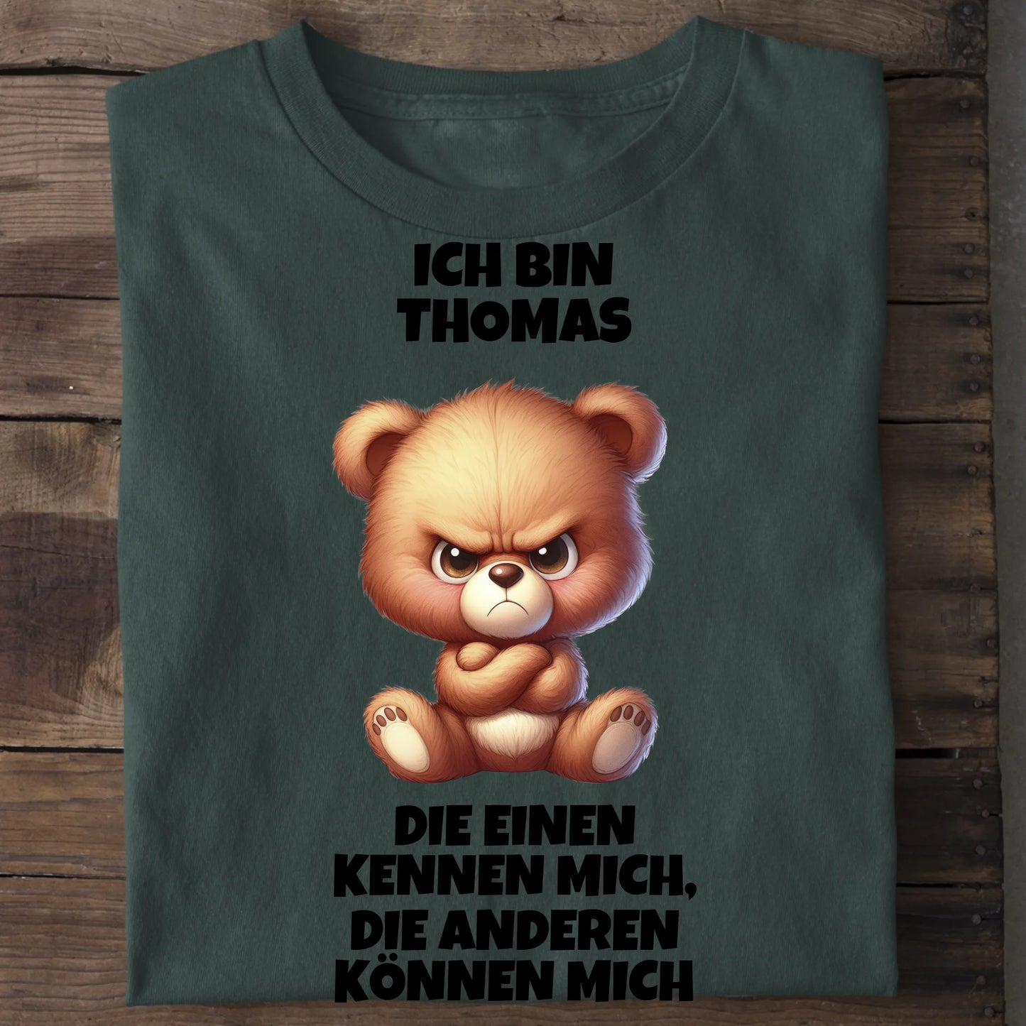 Die einen kennen mich - Organic Men's Shirt (personalisierbar) Crafter T-Shirt ST ST Bottled-Green