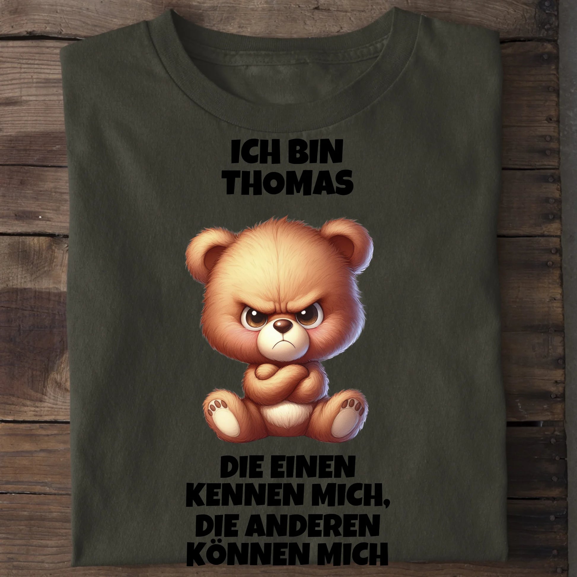 Die einen kennen mich - Organic Men's Shirt (personalisierbar) Crafter T-Shirt ST ST Khaki