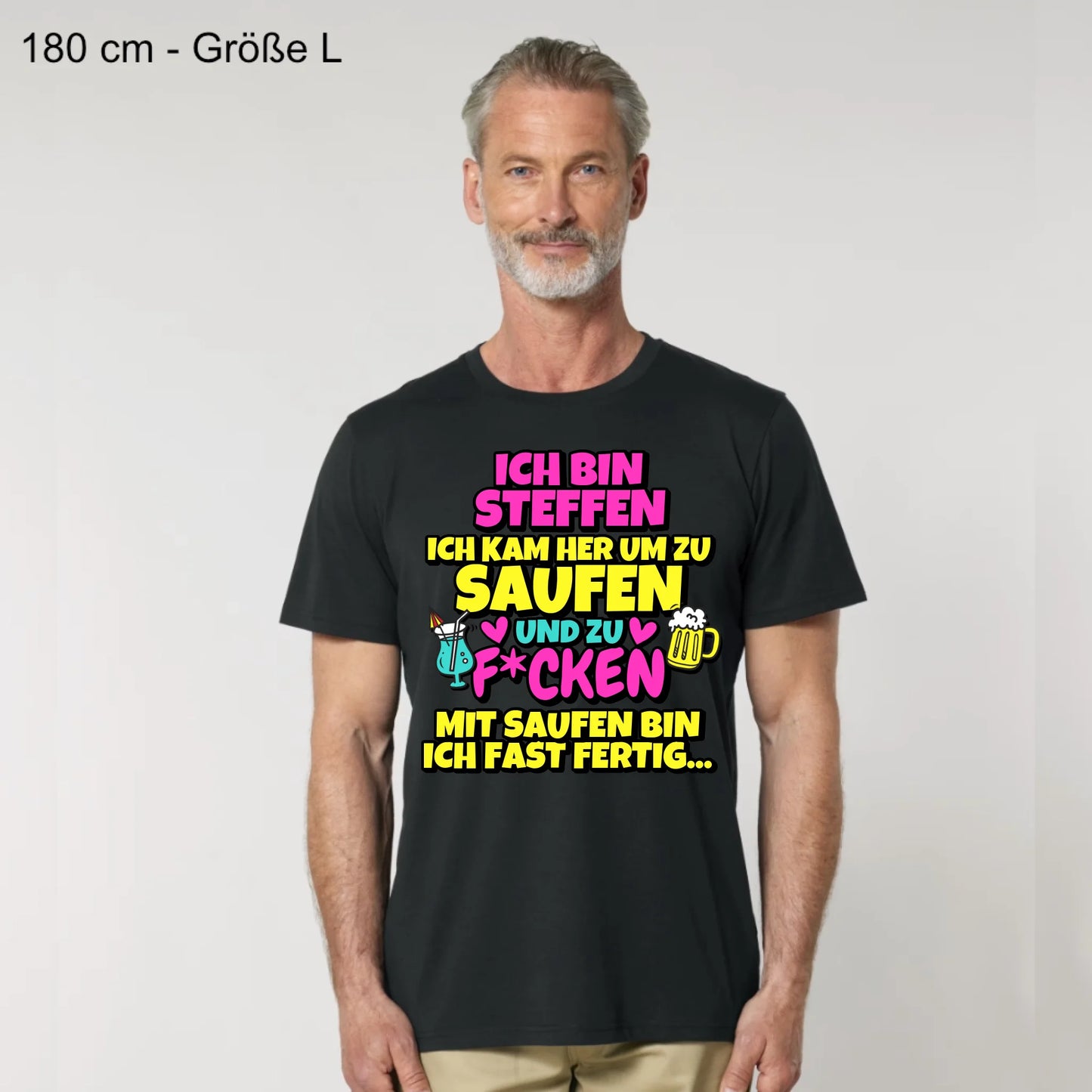 Saufen und F*cken - Organic Men's Shirt (personalisierbar)