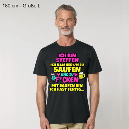 Saufen und F*cken - Organic Men's Shirt (personalisierbar)