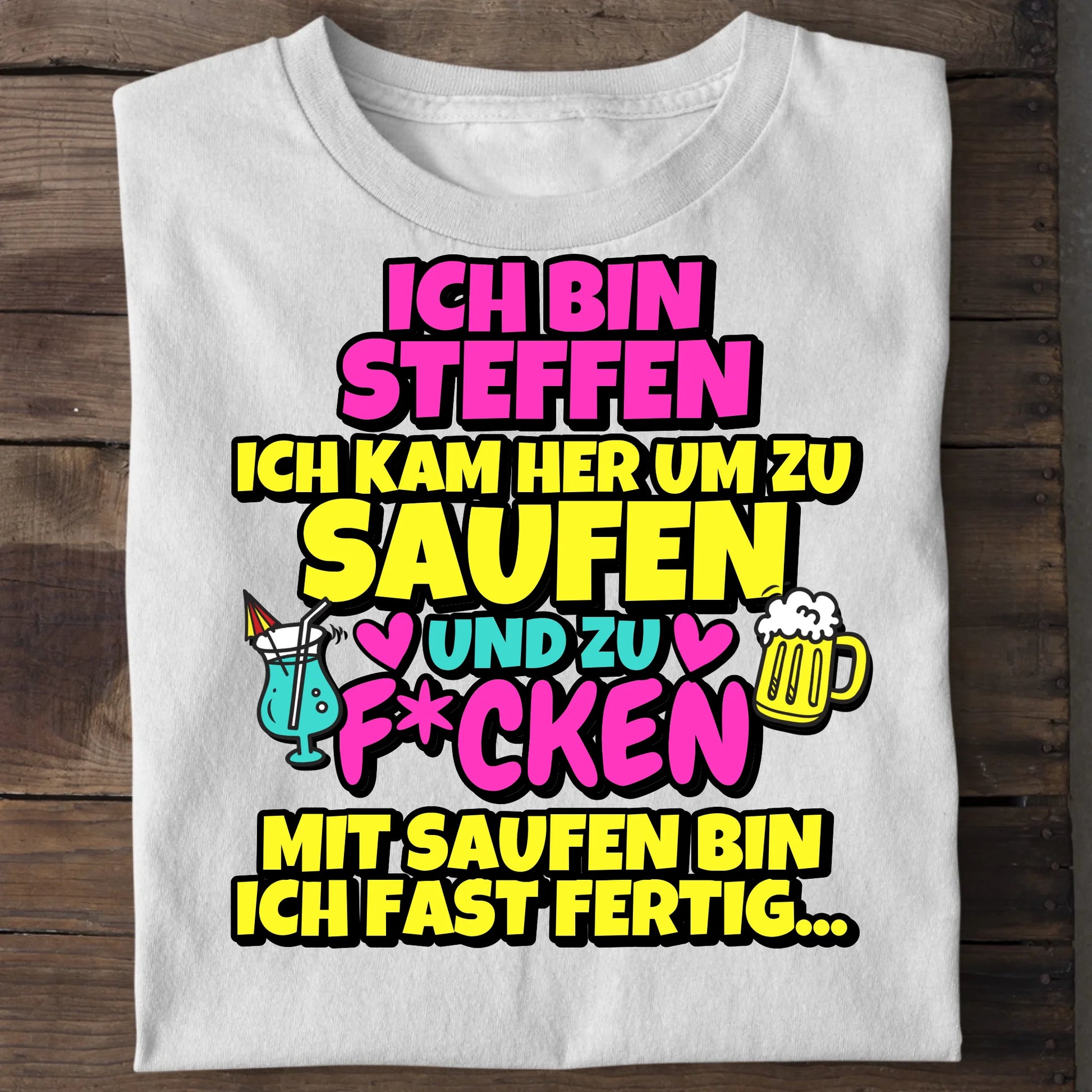 Saufen und F*cken - Organic Men's Shirt (personalisierbar) Crafter T-Shirt ST ST White
