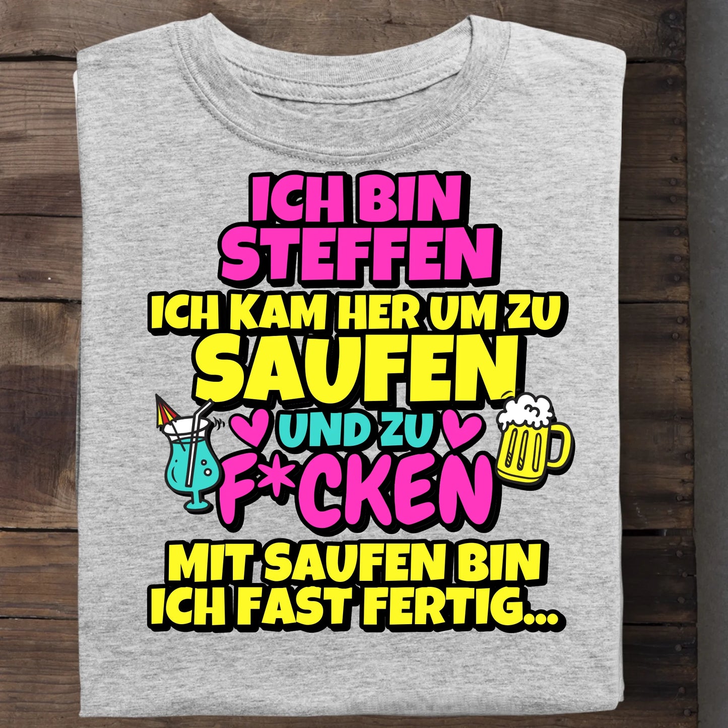 Saufen und F*cken - Organic Men's Shirt (personalisierbar) Crafter T-Shirt ST ST Heather-Grey