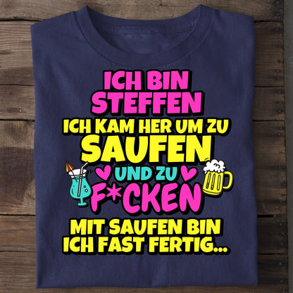 Saufen und F*cken - Organic Men's Shirt (personalisierbar) Crafter T-Shirt ST ST French-Navy