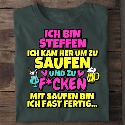 Saufen und F*cken - Organic Men's Shirt (personalisierbar) Crafter T-Shirt ST ST Bottled-Green