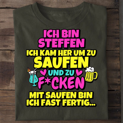 Saufen und F*cken - Organic Men's Shirt (personalisierbar) Crafter T-Shirt ST ST Khaki