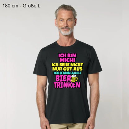 Ich kann auch Bier trinken - Organic Men's Shirt (personalisierbar)