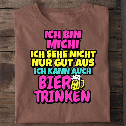 Ich kann auch Bier trinken - Organic Men's Shirt (personalisierbar) Crafter T-Shirt ST ST Heritage-Brown