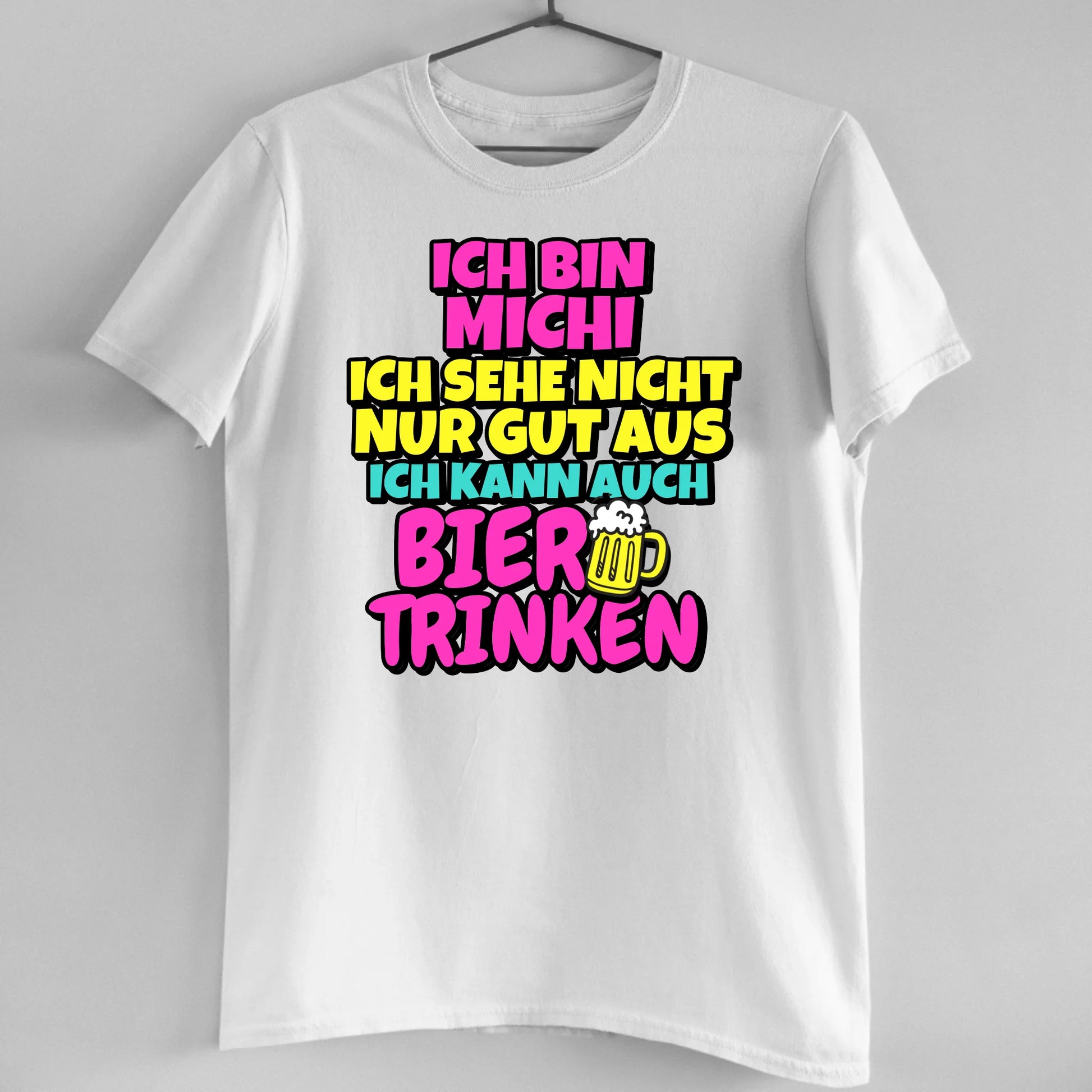 Ich kann auch Bier trinken - Organic Men's Shirt (personalisierbar)