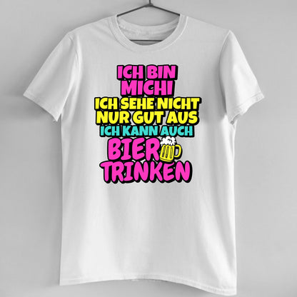 Ich kann auch Bier trinken - Organic Men's Shirt (personalisierbar)