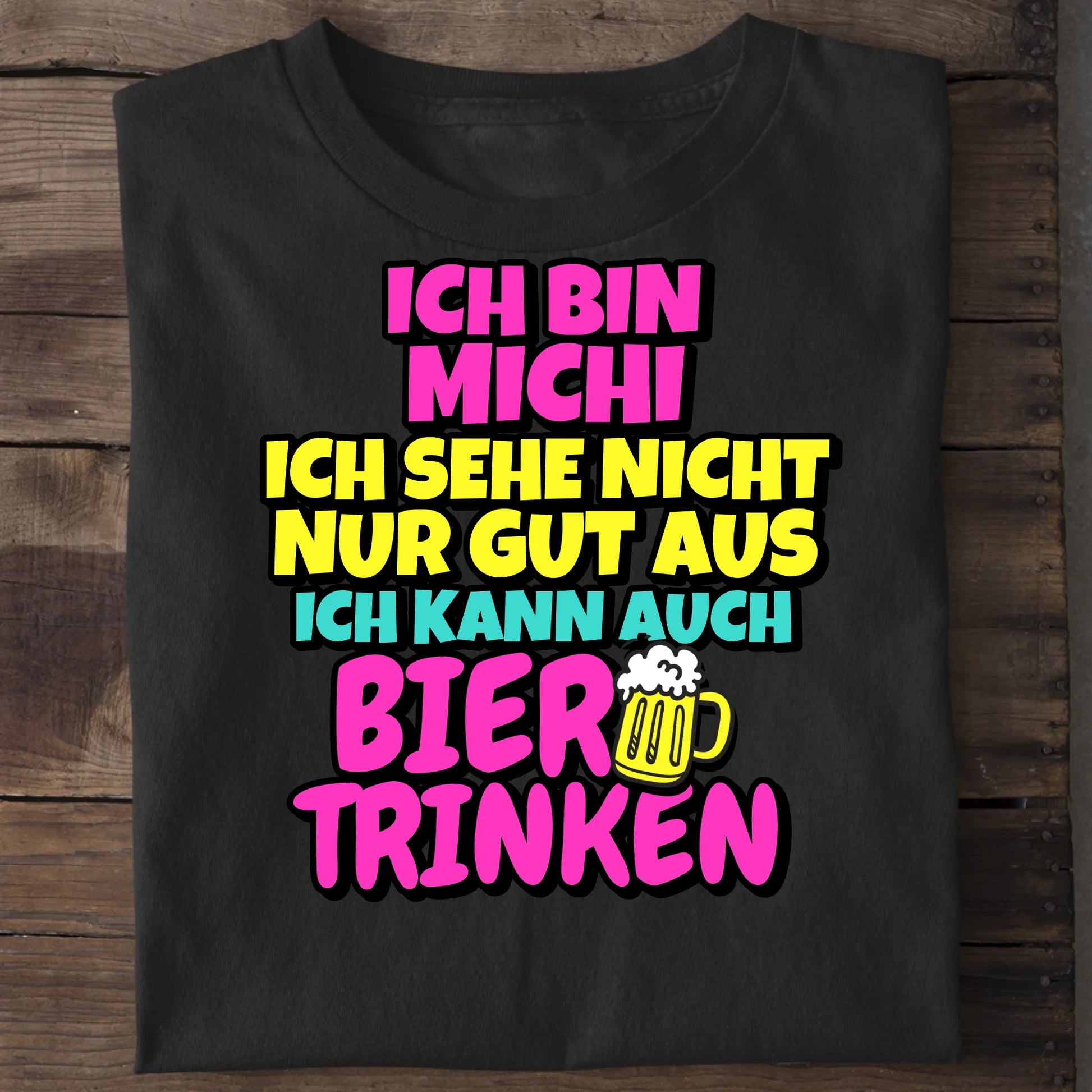 Ich kann auch Bier trinken - Organic Men's Shirt (personalisierbar) Crafter T-Shirt ST ST Black