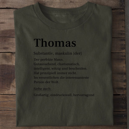 Definition - Organic Men's Shirt (personalisierbar) Crafter T-Shirt ST ST Khaki