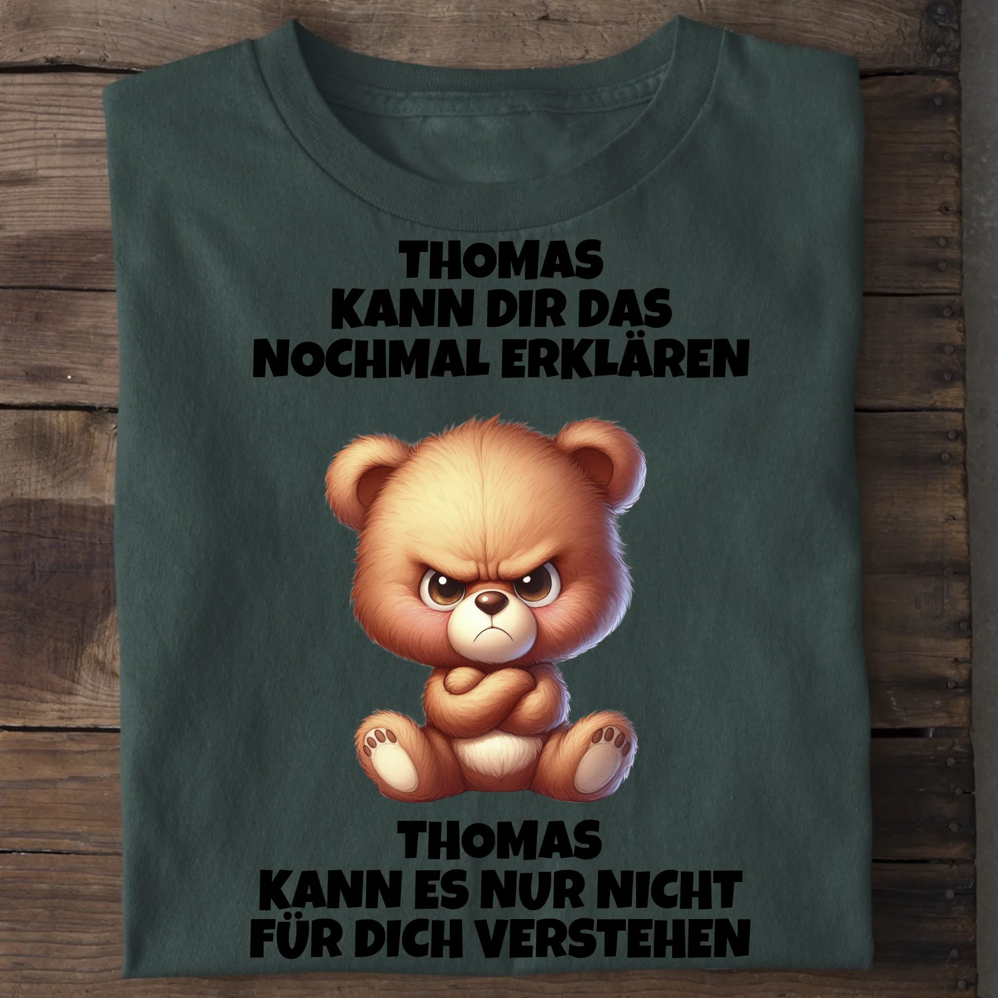 Erklären aber nicht verstehen - Organic Men's Shirt (personalisierbar) Crafter T-Shirt ST ST Bottled-Green