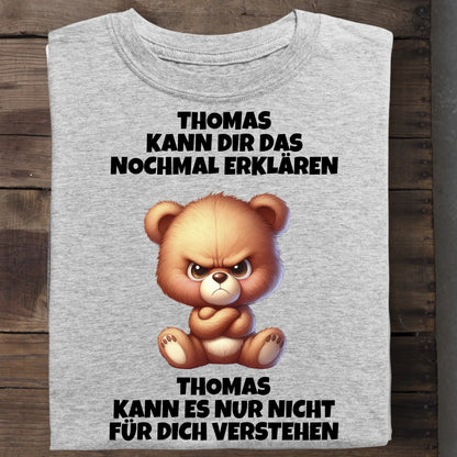 Erklären aber nicht verstehen - Organic Men's Shirt (personalisierbar) Crafter T-Shirt ST ST Heather-Grey