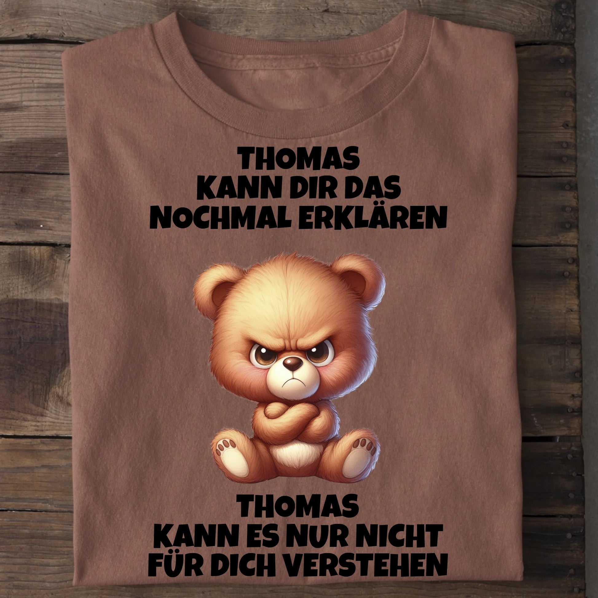 Erklären aber nicht verstehen - Organic Men's Shirt (personalisierbar) Crafter T-Shirt ST ST Heritage-Brown