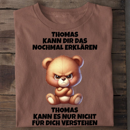Erklären aber nicht verstehen - Organic Men's Shirt (personalisierbar) Crafter T-Shirt ST ST Heritage-Brown