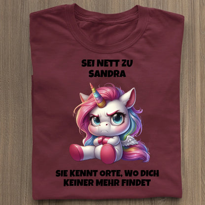 Sei nett - Organic Women's Shirt (personalisierbar) Serena T-Shirt ST ST Burgundy