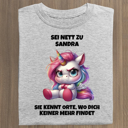 Sei nett - Organic Women's Shirt (personalisierbar) Serena T-Shirt ST ST Heather-Grey