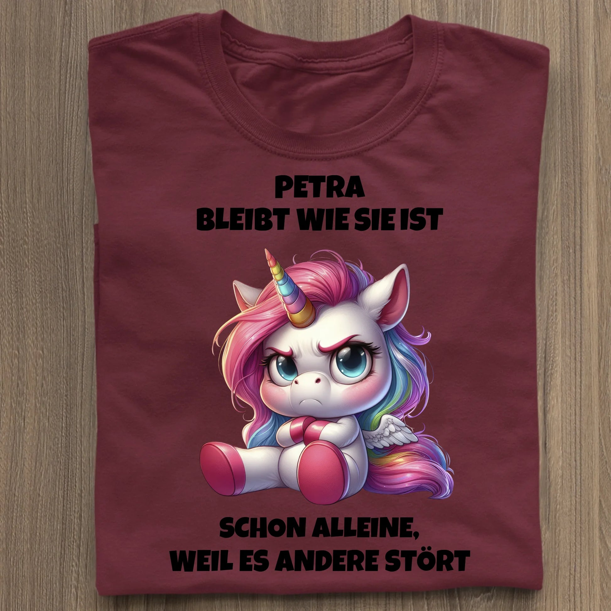Ich bleibe wie ich bin - Organic Women's Shirt (personalisierbar) Serena T-Shirt ST ST Burgundy