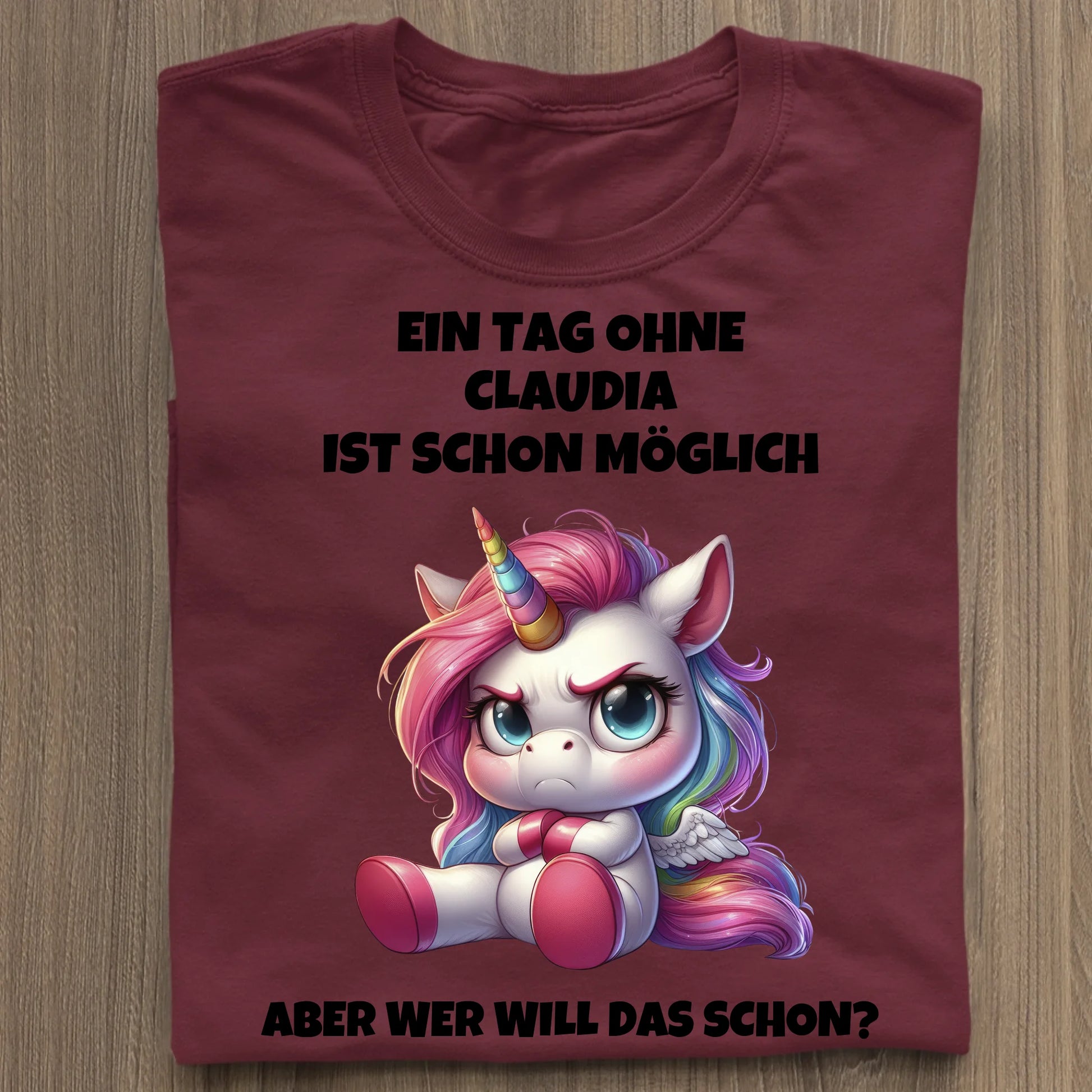 Wer will das schon? - Organic Women's Shirt (personalisierbar) Serena T-Shirt ST ST Burgundy