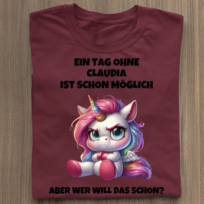 Wer will das schon? - Organic Women's Shirt (personalisierbar) Serena T-Shirt ST ST Burgundy