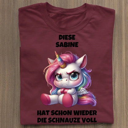Schnauze voll - Organic Women's Shirt (personalisierbar) Serena T-Shirt ST ST Burgundy