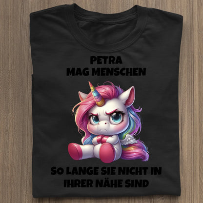 Ich mag Menschen - Organic Women's Shirt (personalisierbar) Serena T-Shirt ST ST Black