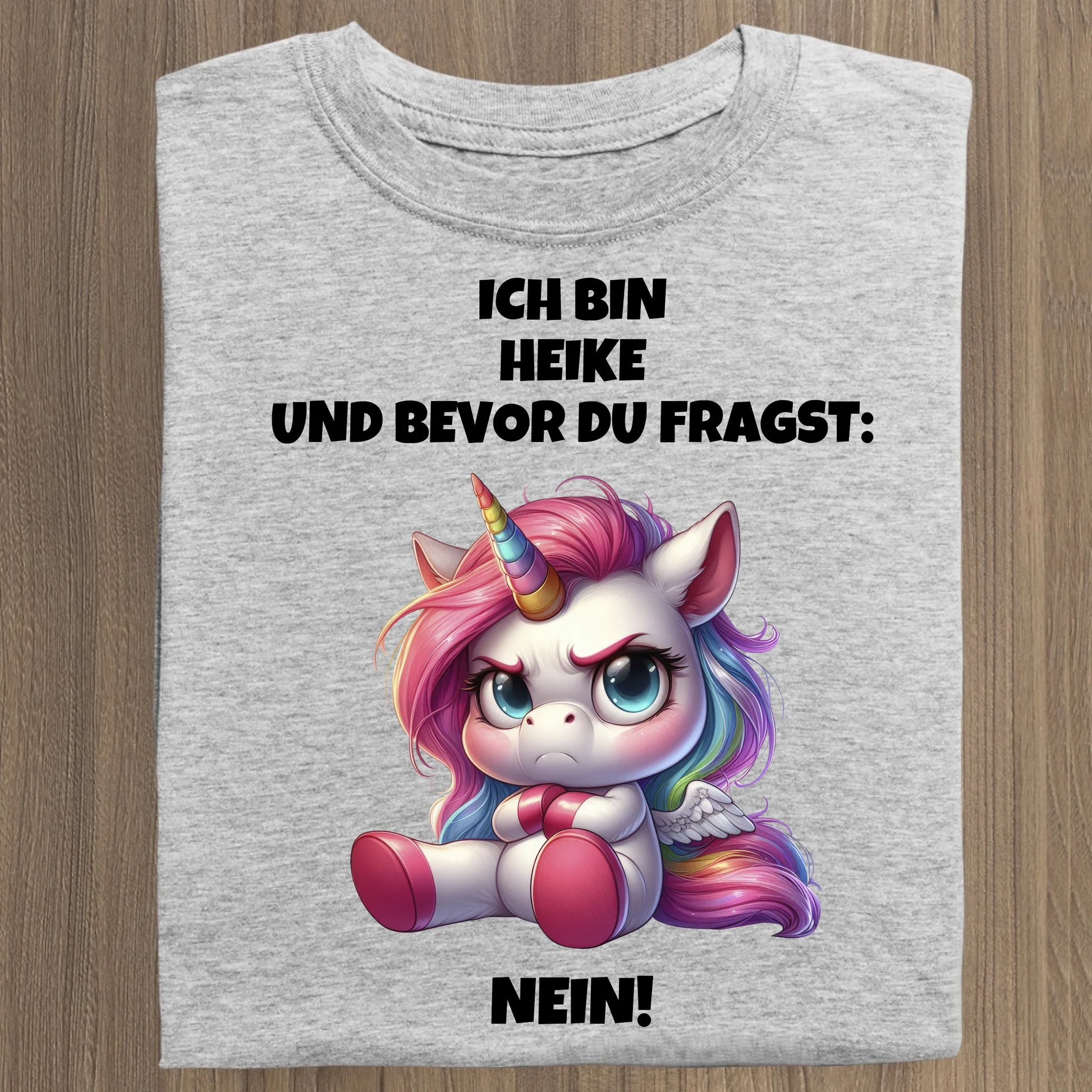 Nein - Organic Women's Shirt (personalisierbar) Serena T-Shirt ST ST Heather-Grey