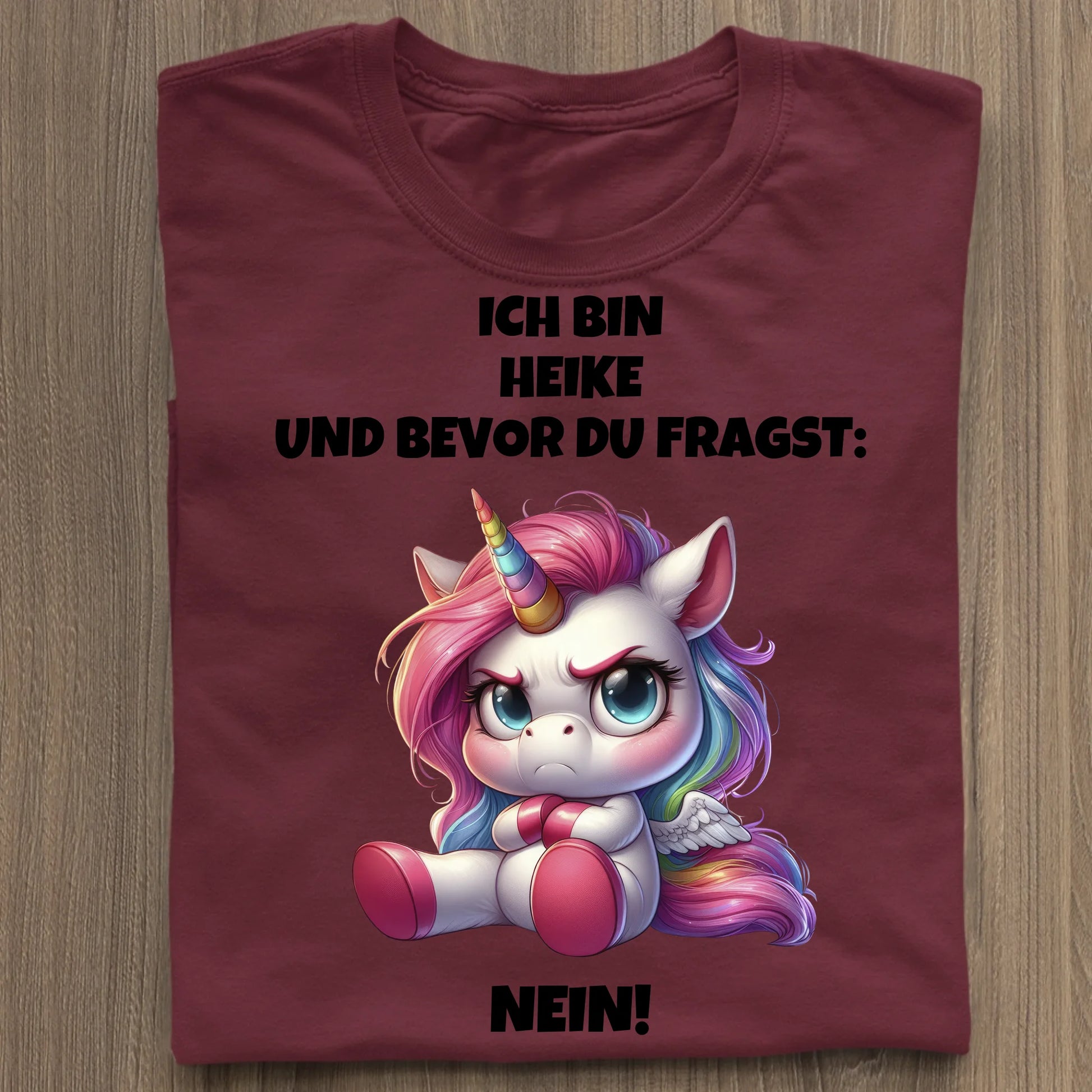 Nein - Organic Women's Shirt (personalisierbar) Serena T-Shirt ST ST Burgundy