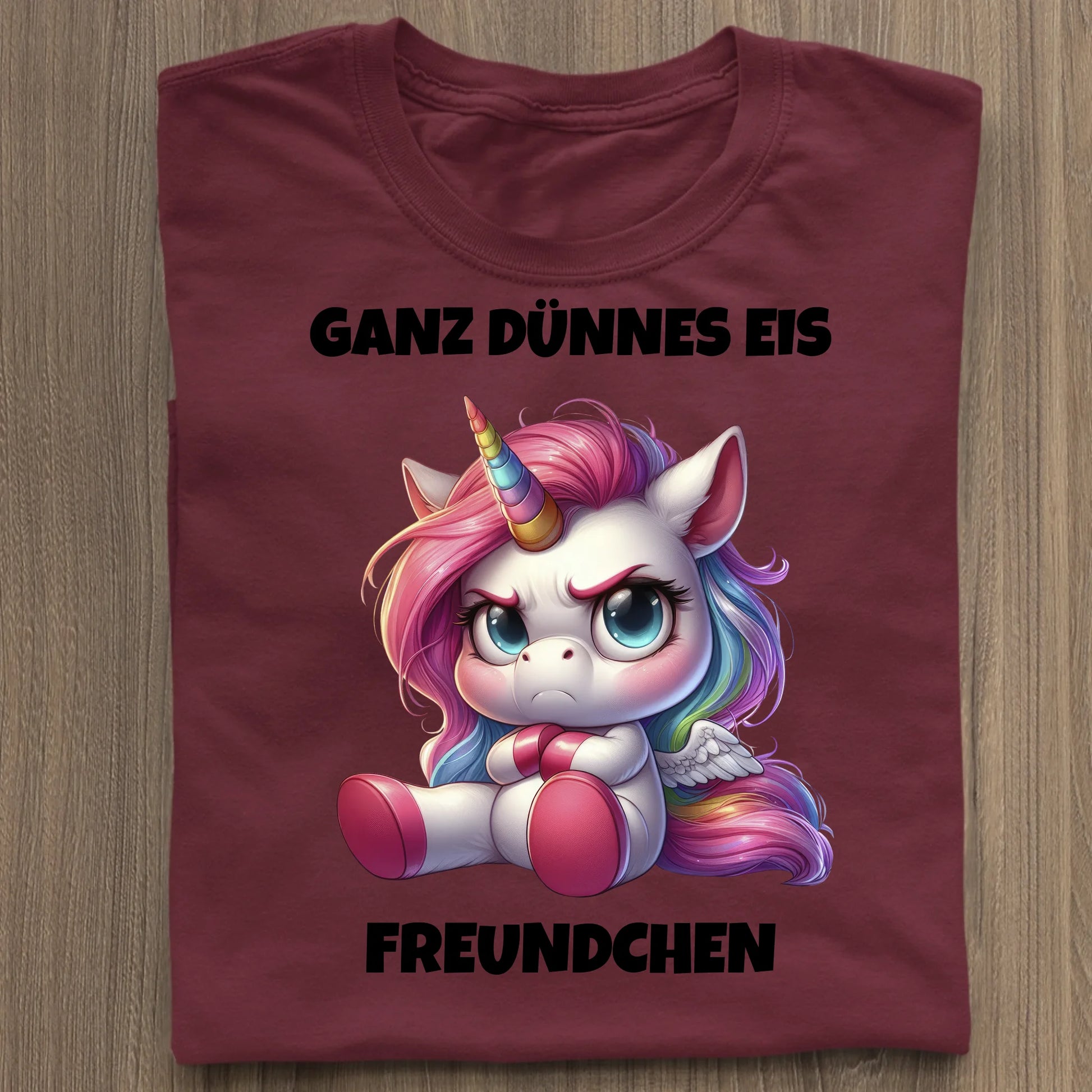 Ganz dünnes Eis - Organic Women's Shirt (personalisierbar) Serena T-Shirt ST ST Burgundy